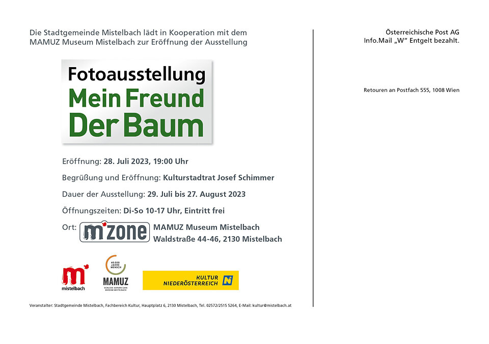 Gruppenausstellung 'Mein Freund Der Baum', Mamuz Museum Mistelbach, 2023