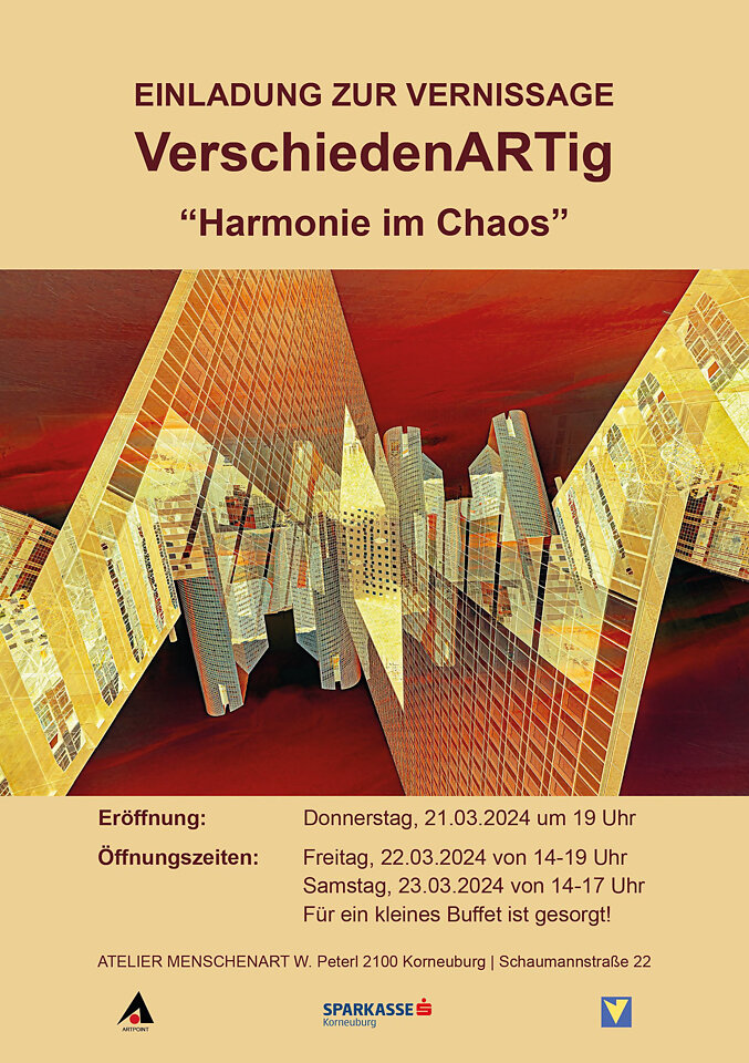 'Harmonie im Chaos', Atelier Menschenart, ArtPoint Korneuburg, 2024